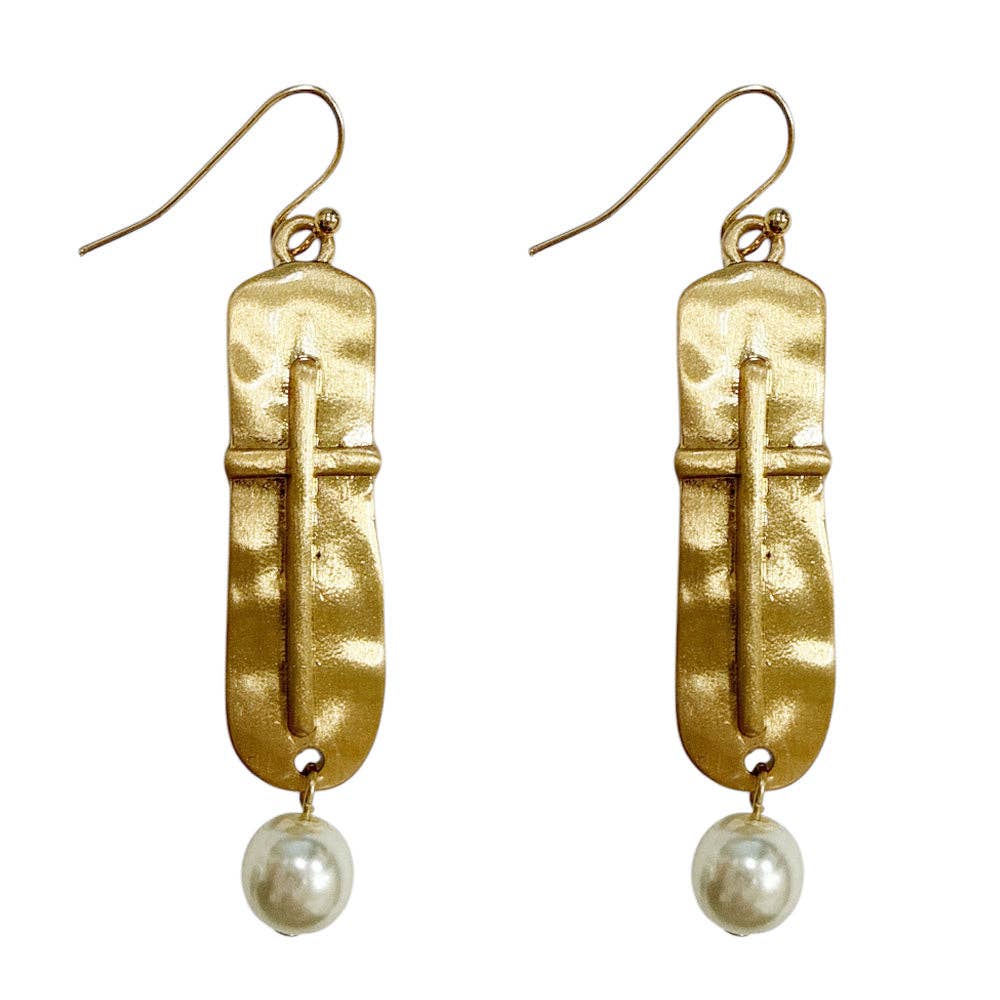 Pearl of Faith Drop Earrings