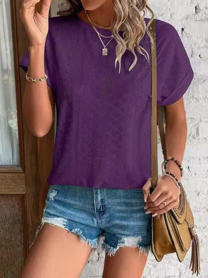 Textured Cap Sleeve Top
