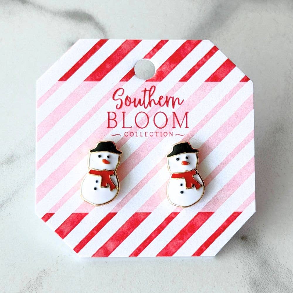 Mini Snnowman Stud Earring