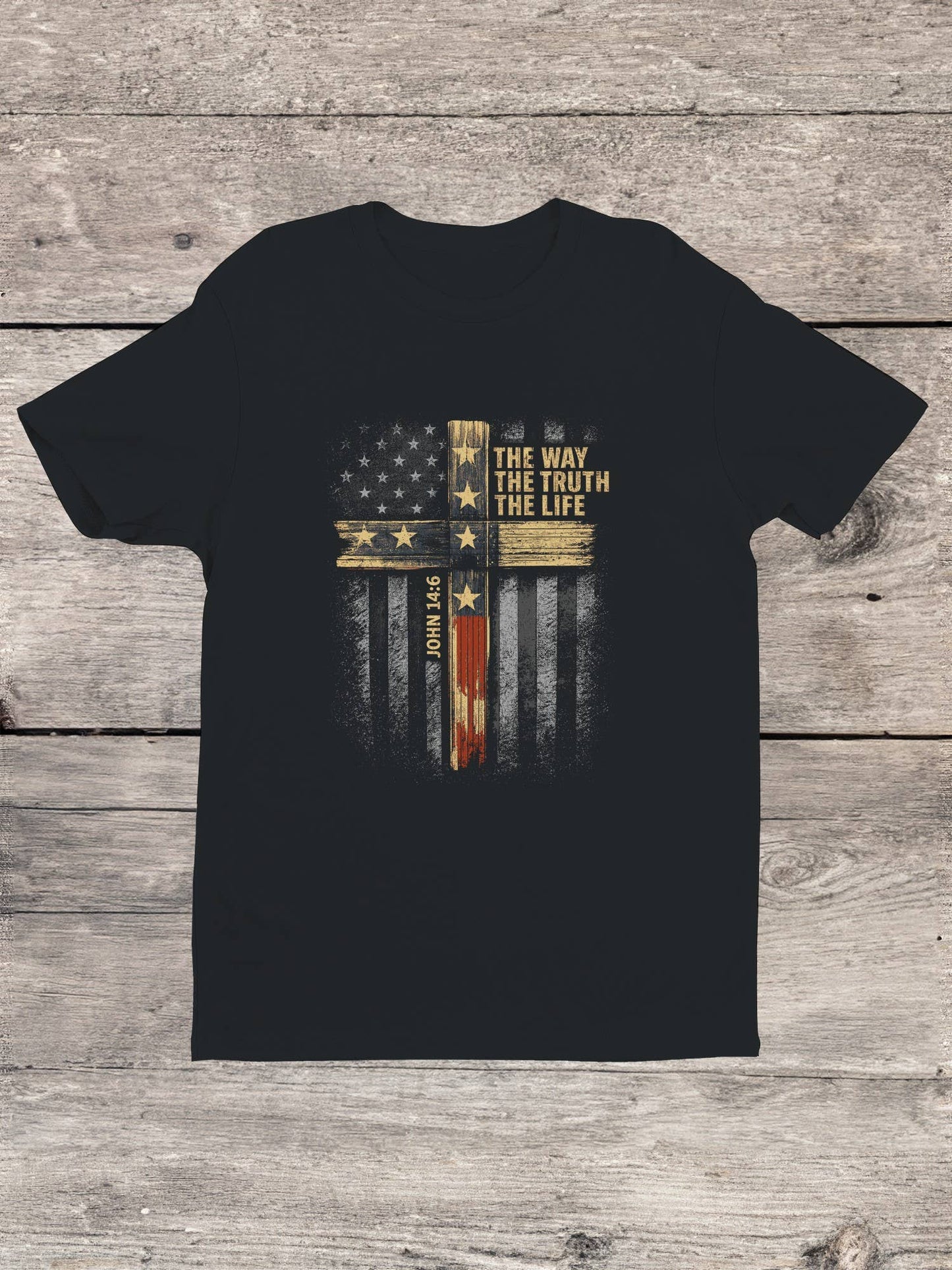 Faithful American Spirit Cross Men's T-shirt