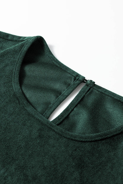 Green Lantern Sleeve Tiered Mini Dress